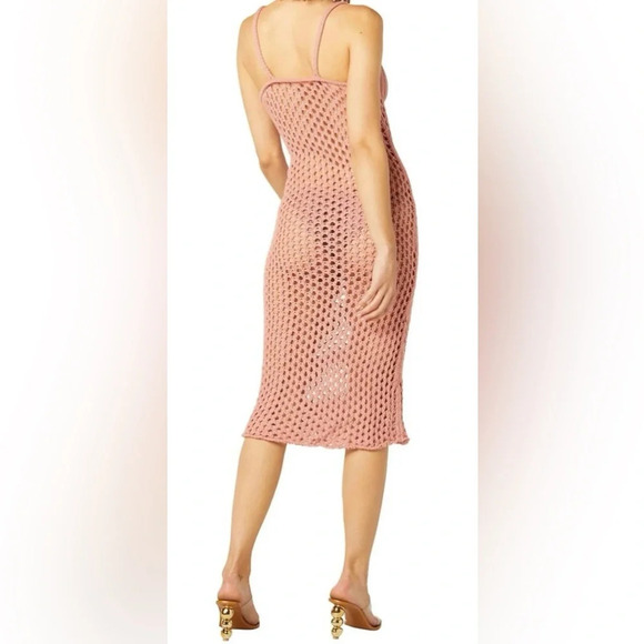NWT MISA Ursula Rose Pink Knit Slip Dress Size S Net Resort Cover-up - Picture 3 of 9